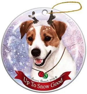 Holiday Pet Gifts Jack Russell Terrier Dog Porcelain Christmas Ornament Holiday Pet Gifts Jack Russell Terrier Dog Porcelain Christmas Ornament