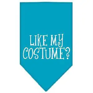 Mirage Pet Products Like My Costume Screen Print Bandana, Large, Turquoise Mirage Pet Products Like My Costume Screen Print Bandana, Large, Turquoise