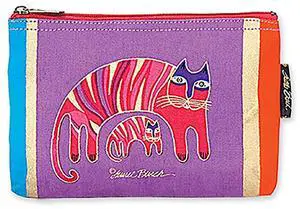 Laurel Burch Classic Felines Cosmetic Bag (Purple/Red D) Laurel Burch Classic Felines Cosmetic Bag (Purple/Red D)