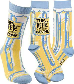 Primitives by Kathy Unisex Socks - This Beer Is Making Me Awesome Primitives by Kathy Unisex Socks - This Beer Is Making Me Awesome