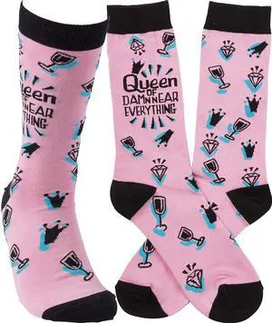 Queen of Near Everything Socks Unisex One Size Primitives by Kathy Queen of Near Everything Socks Unisex One Size Primitives by Kathy
