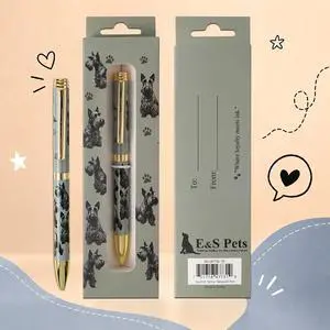 E&S Pets Refillable Ball Point Pen in Gift Box, Scottish Terrier E&S Pets Refillable Ball Point Pen in Gift Box, Scottish Terrier