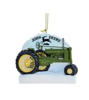 Kurt Adler John Deere Green and Yellow Tractor Ornament, 3.1" Kurt Adler John Deere Green and Yellow Tractor Ornament, 3.1"