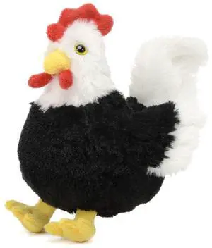 Unipak 1133HSP Black and White Hen Plush Stuffed Animal Toy 7" Unipak 1133HSP Black and White Hen Plush Stuffed Animal Toy 7"