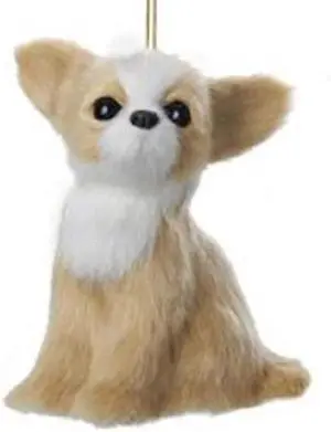 Kurt Adler Plush Chihuahua Ornament, 3.5-inch Height, Plastic Kurt Adler Plush Chihuahua Ornament, 3.5-inch Height, Plastic