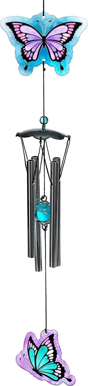 Spoontiques Decorative Chimes for Yard and Garden, Butterfly Wind Chime Spoontiques Decorative Chimes for Yard and Garden, Butterfly Wind Chime