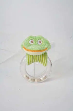 Green Frog Ring Rattle By Douglas Green Frog Ring Rattle By Douglas