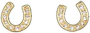 Finishing Touch Clear Crystal Horseshoe Earrings - Gold Finish Finishing Touch Clear Crystal Horseshoe Earrings - Gold Finish