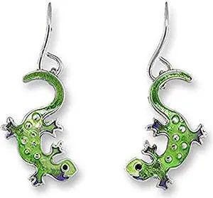 Paul Brent Silver Plated Little Gecko Dangle Earrings 21-46-Z1 Paul Brent Silver Plated Little Gecko Dangle Earrings 21-46-Z1