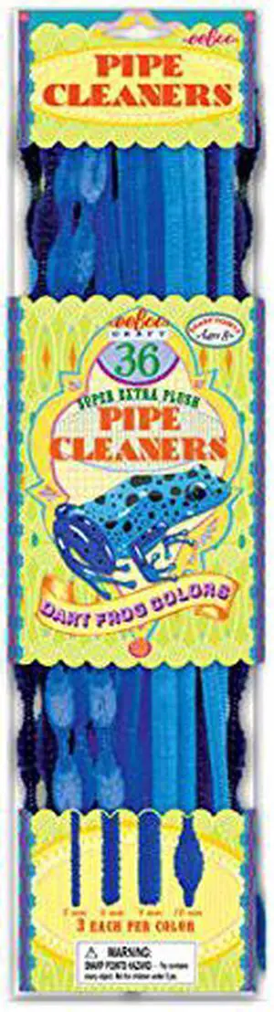 eeBoo Blue Pipe Cleaners - Dart Frog Colors eeBoo Blue Pipe Cleaners - Dart Frog Colors