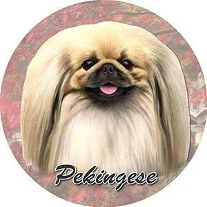 ES Pets Absorbent Stoneware Car Cup Holder Coaster, Pekingese ES Pets Absorbent Stoneware Car Cup Holder Coaster, Pekingese