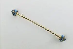 Finishing Touch Crystal Collar Bar - Denim/gold Finishing Touch Crystal Collar Bar - Denim/gold