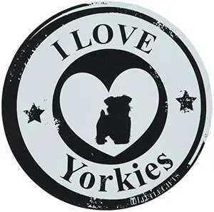 LittleGifts YorkieCircle Circle Car Magnet LittleGifts YorkieCircle Circle Car Magnet