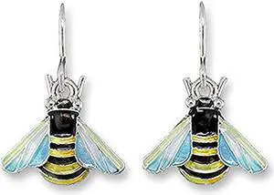 Paul Brent Silver Plated Bee Dangle Earrings 21-58-Z1 Paul Brent Silver Plated Bee Dangle Earrings 21-58-Z1