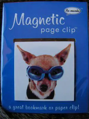 Puppies - Pup with Goggles Deluxe Single Magnetic Page Clip Bookmark By Re-marks Puppies - Pup with Goggles Deluxe Single Magnetic Page Clip Bookmark By Re-marks