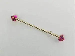 Finishing Touch Crystal Collar Bar - Fuschia/gold Finishing Touch Crystal Collar Bar - Fuschia/gold