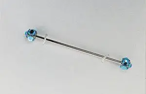 Finishing Touch Crystal Collar Bar - Aqua/rhodium Finishing Touch Crystal Collar Bar - Aqua/rhodium