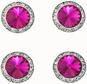 Finishing Touch Magnetic Tack Pin - Fuchsia Dark Pink Stone - Silver Finish Finishing Touch Magnetic Tack Pin - Fuchsia Dark Pink Stone - Silver Finish
