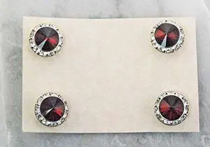 Finishing Touch Magnetic Tack Pin - Siam Red Stone - Silver Finish Finishing Touch Magnetic Tack Pin - Siam Red Stone - Silver Finish