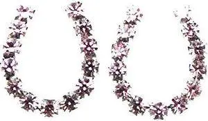 Finishing Touch Crystal Horseshoe Earrings - Light Rose Pink, Imitation Rhodium Finishing Touch Crystal Horseshoe Earrings - Light Rose Pink, Imitation Rhodium