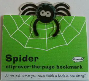 Spider Clip-over-the-page Bookmark By Re-marks Spider Clip-over-the-page Bookmark By Re-marks