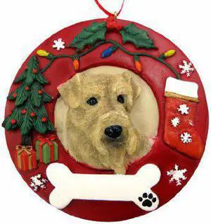 E&S Pets Airedale Terrier Christmas Ornament Wreath Shaped Easily Personalized E&S Pets Airedale Terrier Christmas Ornament Wreath Shaped Easily Personalized
