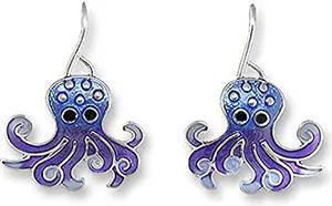 Paul Brent Silver Plated Octopus Dangle Earrings 21-35-Z1 Paul Brent Silver Plated Octopus Dangle Earrings 21-35-Z1