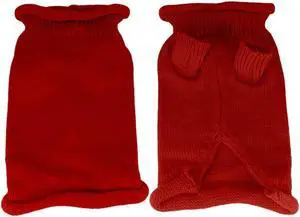 Mirage Pet Products Plain Knit Pet Sweater, Large, Red Mirage Pet Products Plain Knit Pet Sweater, Large, Red