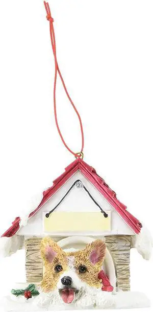 Welsh Corgi Ornament Hand Painted and Easily Personalized "Doghouse Ornament" Welsh Corgi Ornament Hand Painted and Easily Personalized "Doghouse Ornament"