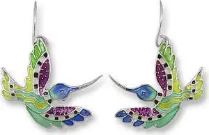 Zarah Hummingbird Radiance Enamel Dangle Earrings by Julie Mammano Zarah Hummingbird Radiance Enamel Dangle Earrings by Julie Mammano