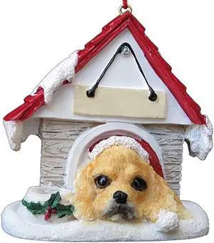 E&S Pets 35355-78 Blonde Cocker Spaniel Doghouse Ornament E&S Pets 35355-78 Blonde Cocker Spaniel Doghouse Ornament
