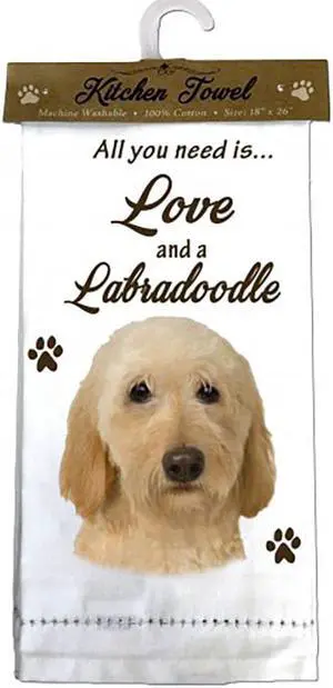 E&S Pets 700-121 Labradoodle, Cream Kitchen Towel, Off-white E&S Pets 700-121 Labradoodle, Cream Kitchen Towel, Off-white