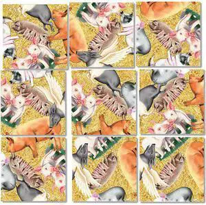 B Dazzle Pigs Scramble Squares 9 Piece Puzzle B Dazzle Pigs Scramble Squares 9 Piece Puzzle