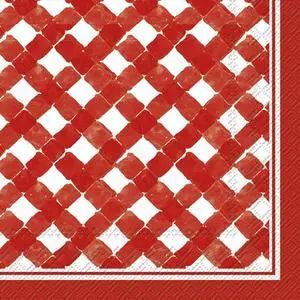 Boston International C016501 Roseanne Beck Cocktail Napkins, Red Gingham Boston International C016501 Roseanne Beck Cocktail Napkins, Red Gingham