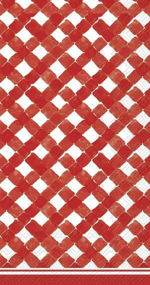 Boston International BF016501 Roseanne Beck Guest Towels Red Gingham Boston International BF016501 Roseanne Beck Guest Towels Red Gingham