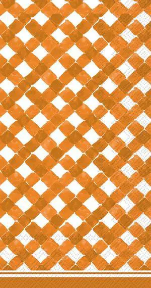 Boston International BF016502 Roseanne Beck Guest Towels Orange Gingham Boston International BF016502 Roseanne Beck Guest Towels Orange Gingham