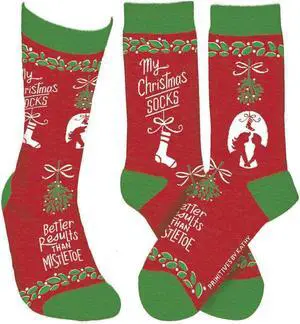 Primitives By Kathy Socks - My Christmas Socks, Red, One Size Primitives By Kathy Socks - My Christmas Socks, Red, One Size