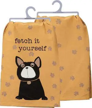 Primitives by Kathy Dish Towel - Fetch it Yourself Primitives by Kathy Dish Towel - Fetch it Yourself