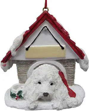 E&S Pets 35355-124 Maltipoo Doghouse Ornament E&S Pets 35355-124 Maltipoo Doghouse Ornament