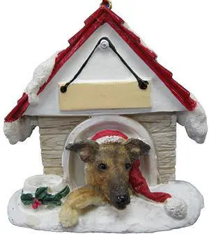 Brindle Greyhound Doghouse Ornament Hand Painted and Easily Personalized Brindle Greyhound Doghouse Ornament Hand Painted and Easily Personalized