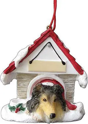 Sheltie Doghouse Ornament Hand Painted and Easily Personalized Sheltie Doghouse Ornament Hand Painted and Easily Personalized