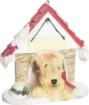 Wheaten Terrier Doghouse Ornament Hand Painted Easily Personalized Wheaten Terrier Doghouse Ornament Hand Painted Easily Personalized