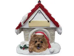 Chow Doghouse Ornament Hand Painted and Easily Personalized Chow Doghouse Ornament Hand Painted and Easily Personalized