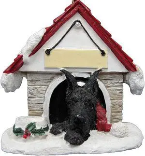 Great Dane, Black Doghouse Ornament Hand Painted Easily Personalized Great Dane, Black Doghouse Ornament Hand Painted Easily Personalized
