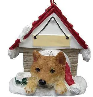 Red Shiba Inu Doghouse Ornament Hand Painted Easily Personalized Red Shiba Inu Doghouse Ornament Hand Painted Easily Personalized