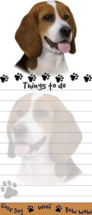 "Beagle Magnetic List Pads" Uniquely Shaped Sticky Notepad "Beagle Magnetic List Pads" Uniquely Shaped Sticky Notepad