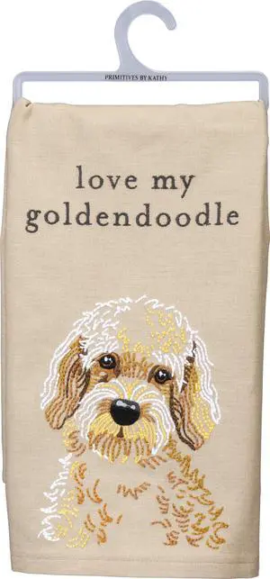 Primitives by Kathy Love My Goldendoodle Dish Towel, 26" Primitives by Kathy Love My Goldendoodle Dish Towel, 26"