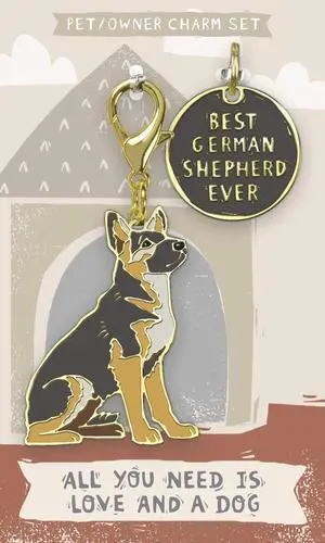 Primitives By Kathy Dog Collar Charm Set - German Shepherd Primitives By Kathy Dog Collar Charm Set - German Shepherd