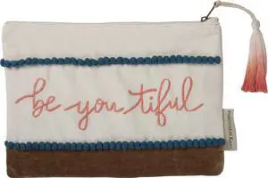 Primitives By Kathy Zipper Cosmetic Bag Pouch Be You Tiful Primitives By Kathy Zipper Cosmetic Bag Pouch Be You Tiful