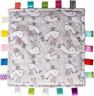 Mary Meyer Taggies Original Blanket with Sensory Tags, 12 X 12", Comfy Bunnies
